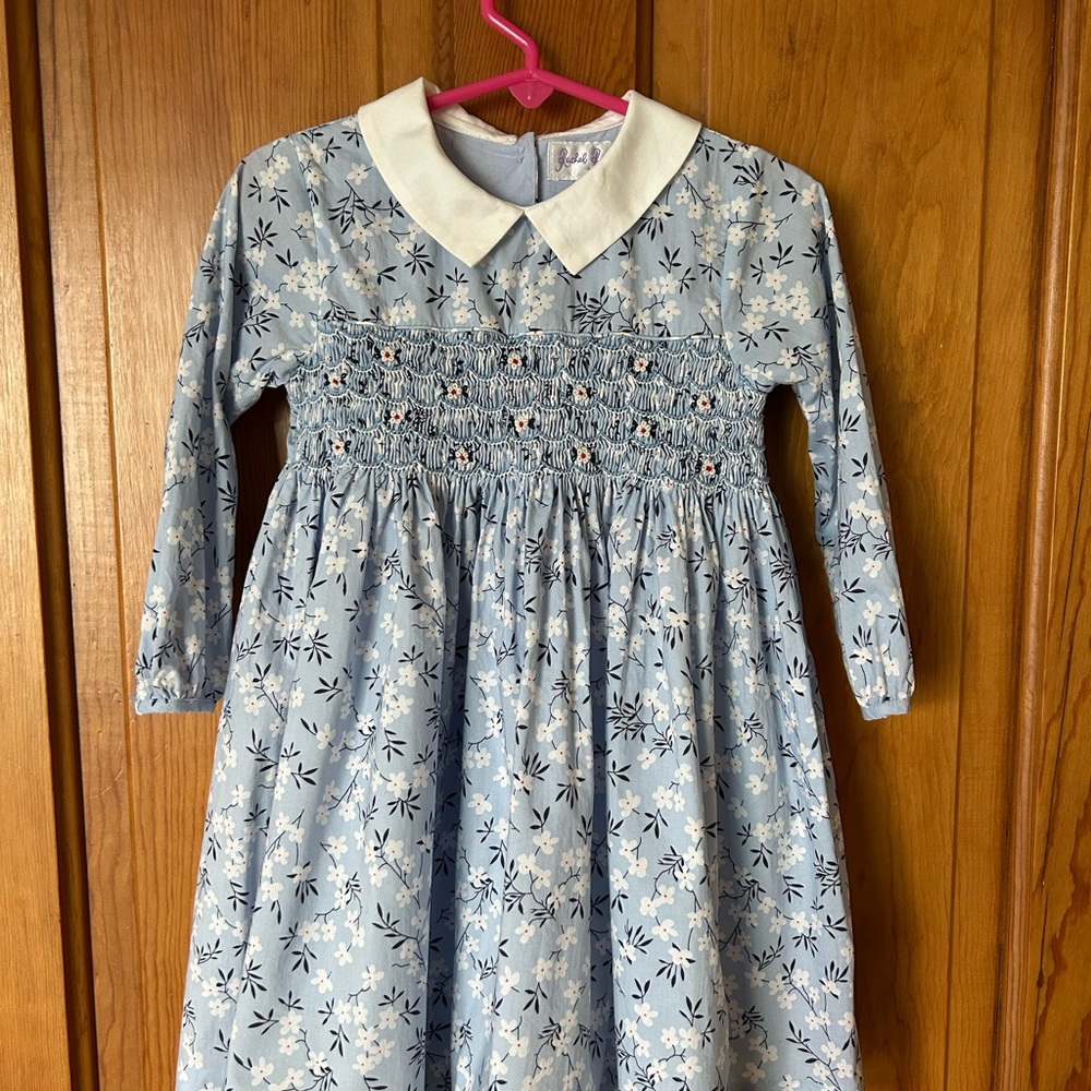 Charming Blue Floral Kids Dress